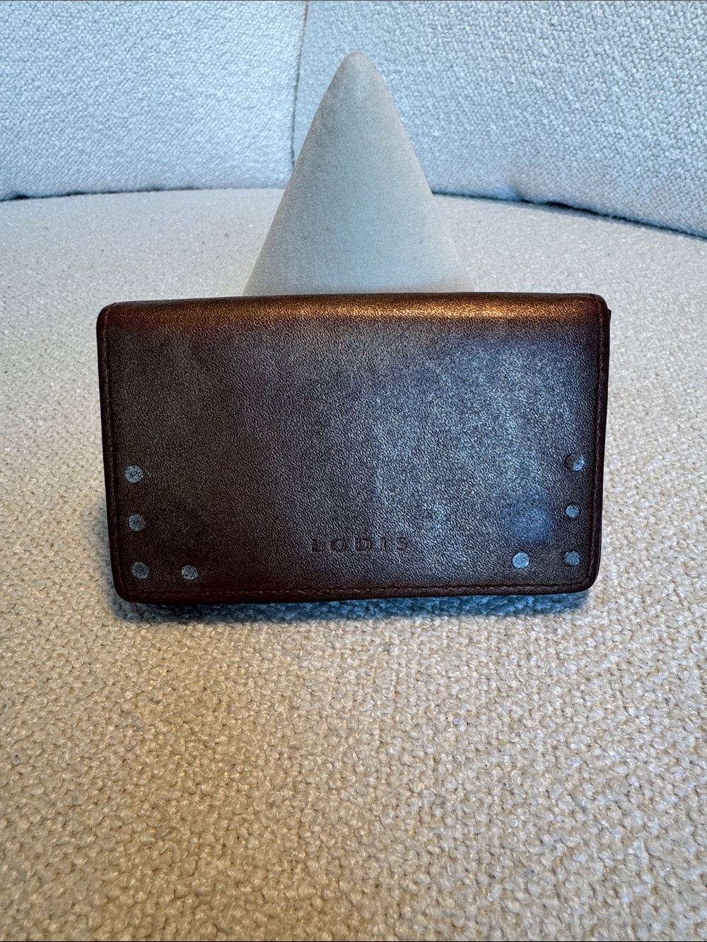 Lodis Copper Colored Leather Card Holder